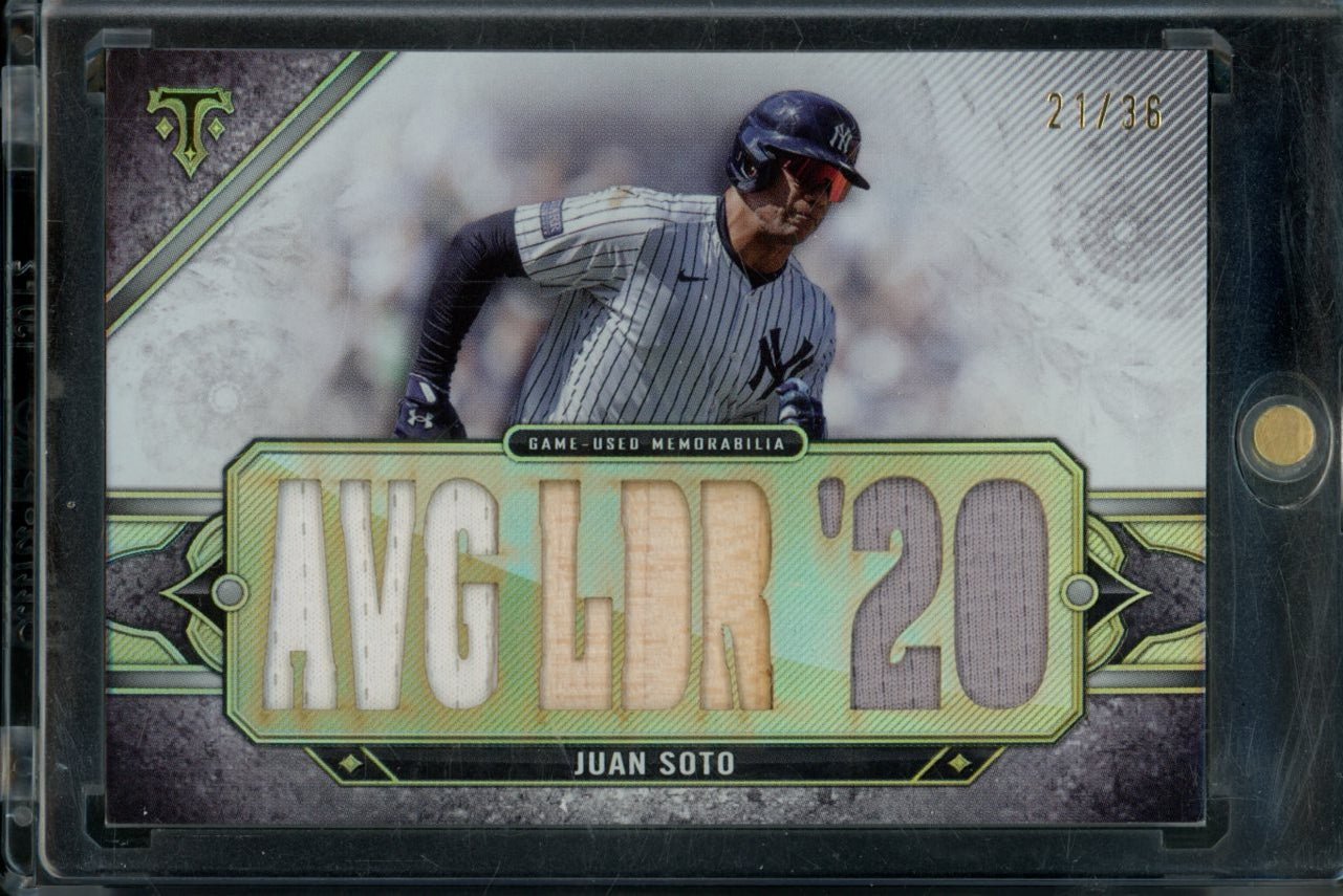 2024 Topps Triple Threads Juan Soto Average Leader Triple Patch /36 Yankees - Trading Card Market