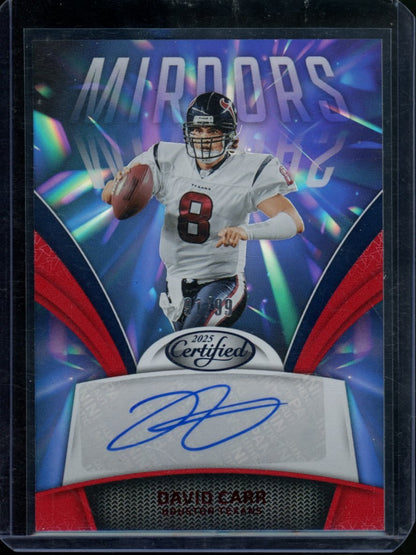 2025 Panini Certified David Carr Mirrors Auto /99 Texans - Trading Card Market