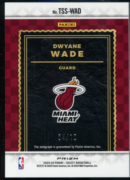 2025 Panini Prizm Dwyane Wade Top Shelf Signatures Gold SSP /10 Heat - Trading Card Market