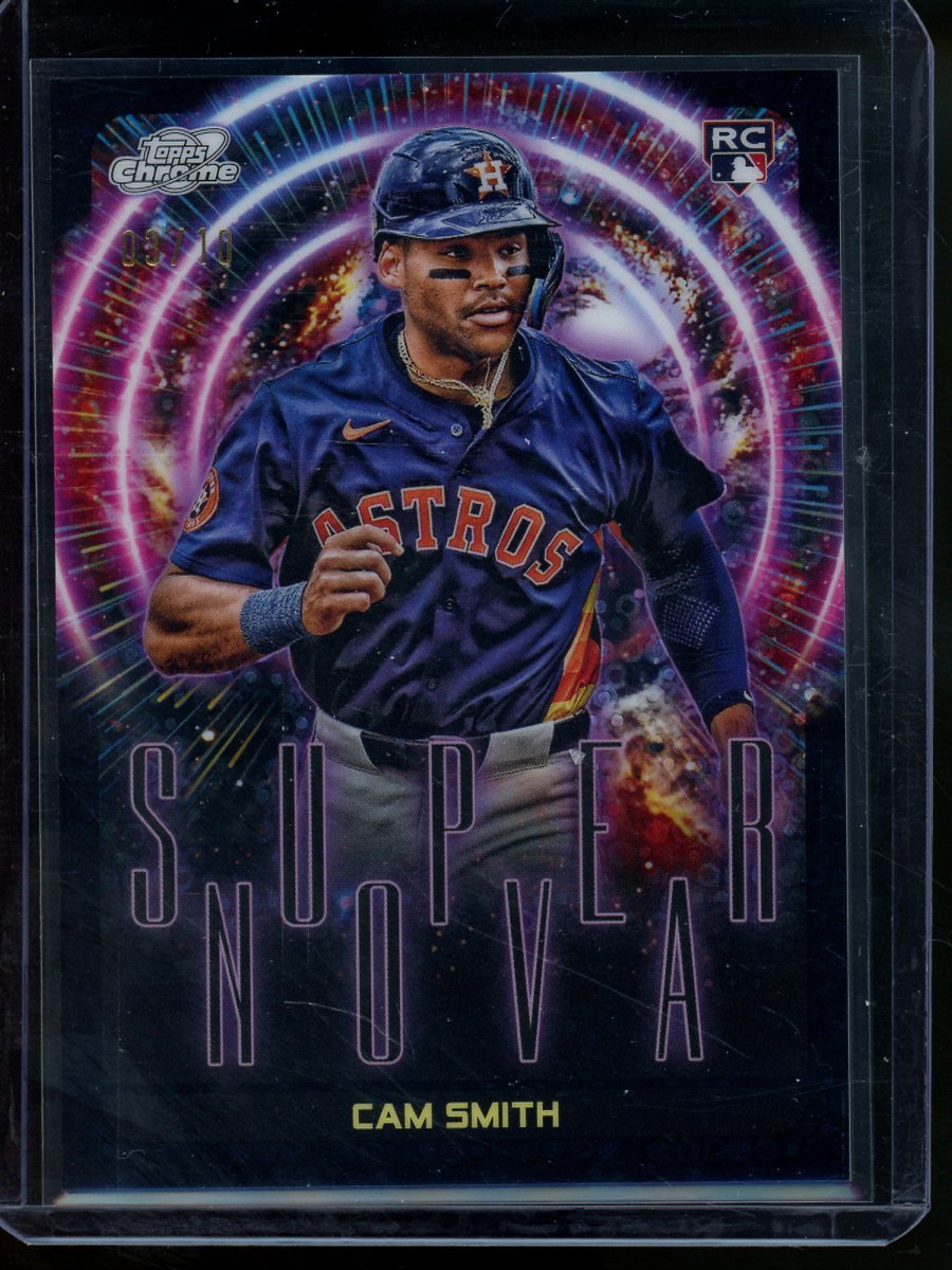 2025 Topps Chrome Cosmic Baseball Cam Smith Rookie Supernova SSP Black /10 Astros - Trading Card Market