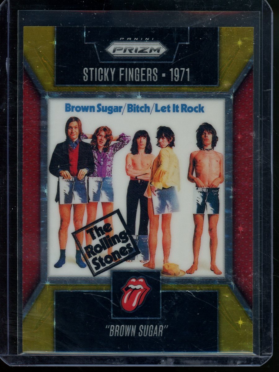 2025 Panini Prizm Rolling Stones Sticky Fingers "Brown Sugar" Gold /10 - Trading Card Market
