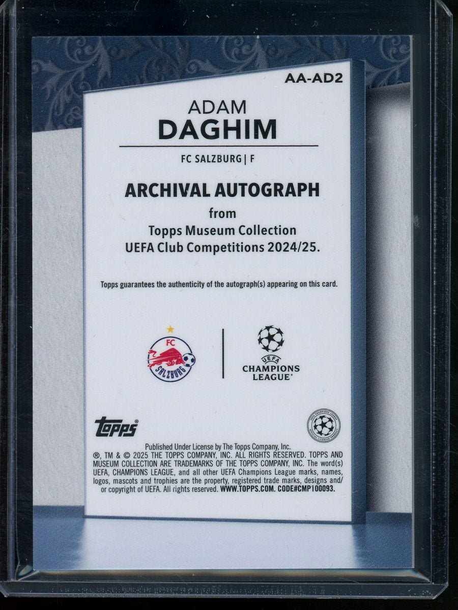 2025 Topps Museum Collection Soccer Adam Daghim Rookie Autograph /25 FC Salzburg - Trading Card Market