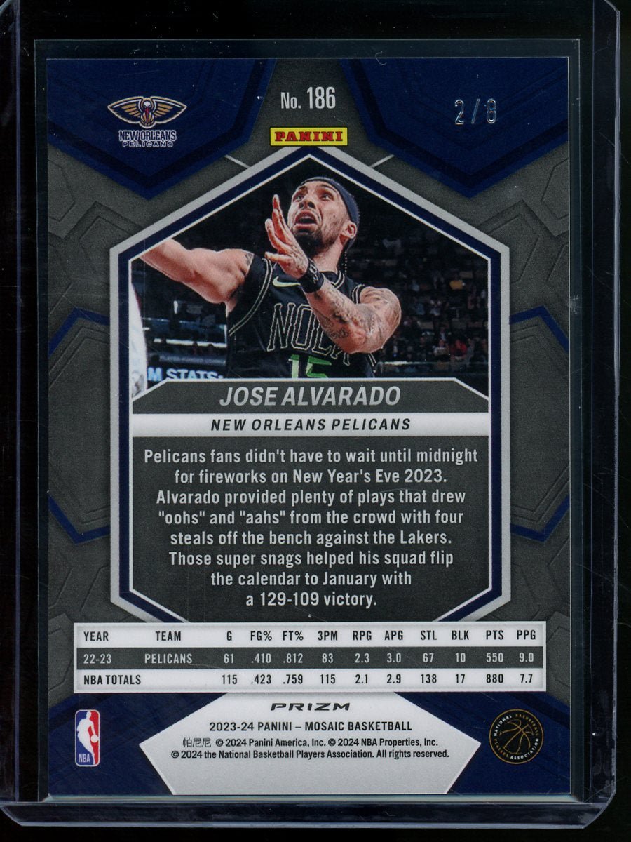 2024 Panini Mosaic Basketball Jose Alvarado Lucky Envelopes SSP /8 Pelicans - Trading Card Market