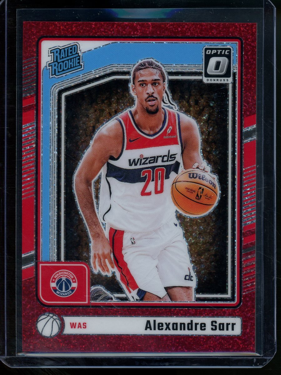 2025 Panini Optic Basketball Alexandre Sarr Rated Rookie Red Glitter /75 Wizards - Trading Card Market