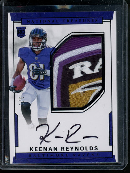 2016 Panini National Treasures Football Keenan Reynolds Rookie Patch Autograph /5 Ravens - Trading Card Market