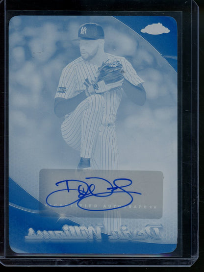 2025 Topps Chrome Baseball Devin Williams Autograph Printing Plate Cyan 1/1 Yankees - Trading Card Market