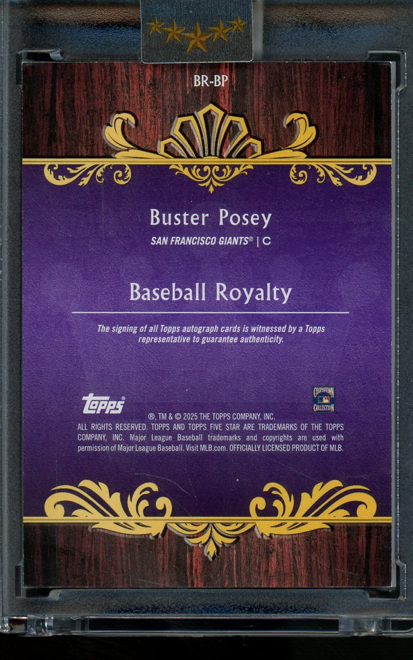 2025 Topps Five Star Buster Posey 1/1 Baseball Royalty Autograph Gold Ink Giants - Trading Card Market