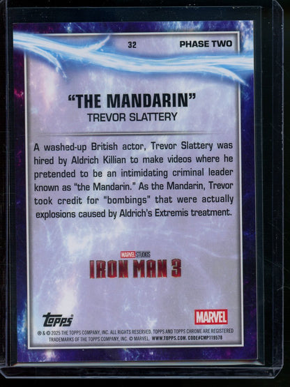 2025 Topps Chrome Marvel Trevor Slattery The Mandarin Black /10 Iron Man 3 - Trading Card Market
