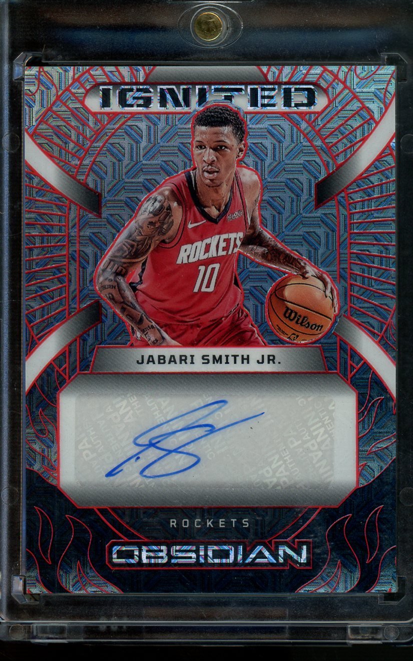 2025 Panini Obsidian Jabari Smith Jr. Ignited Black Autograph 1/1 Rockets - Trading Card Market
