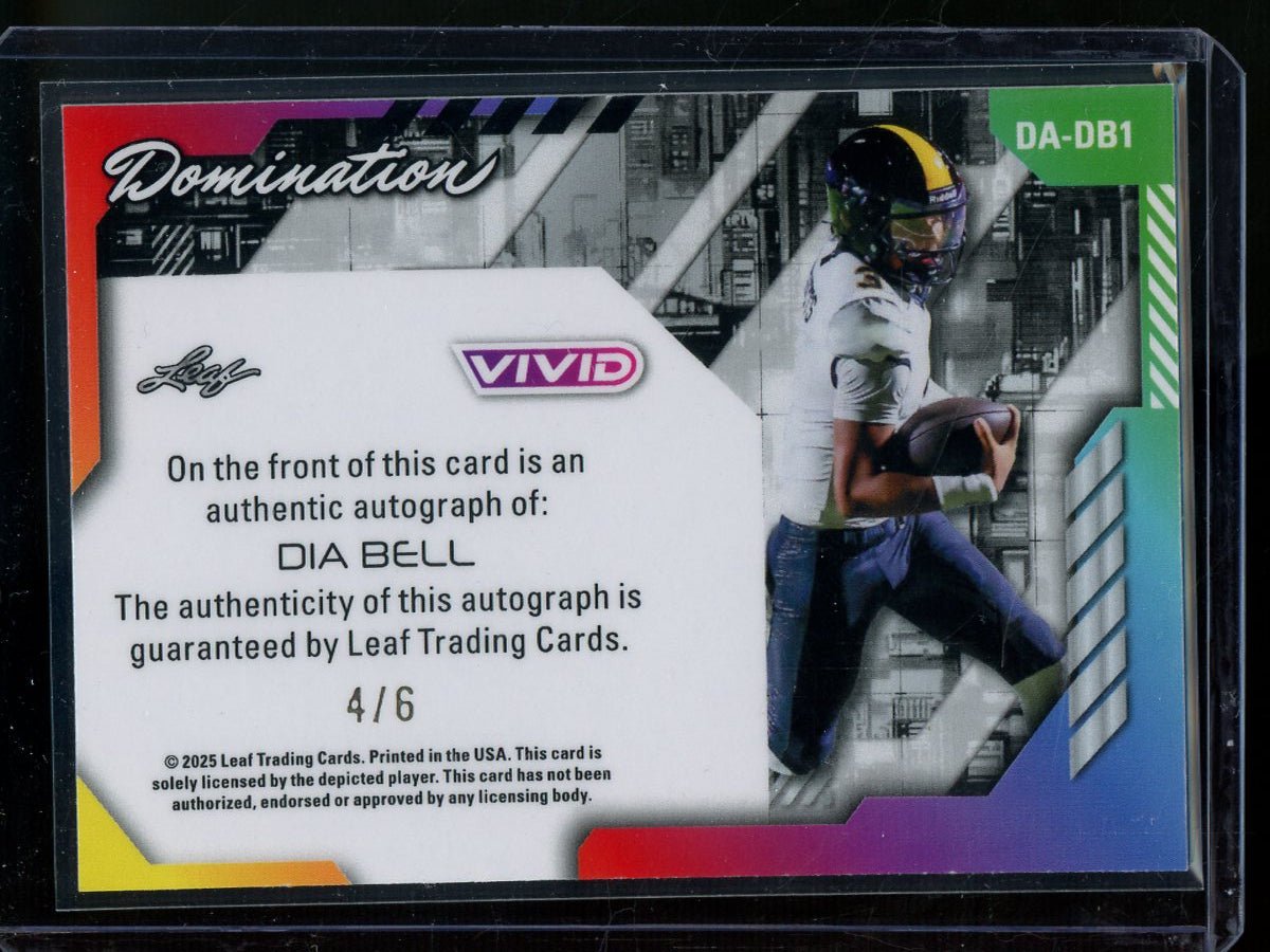 2025 Leaf Vivid Dia Bell Domination 2030 Autograph /6 Texas - Trading Card Market