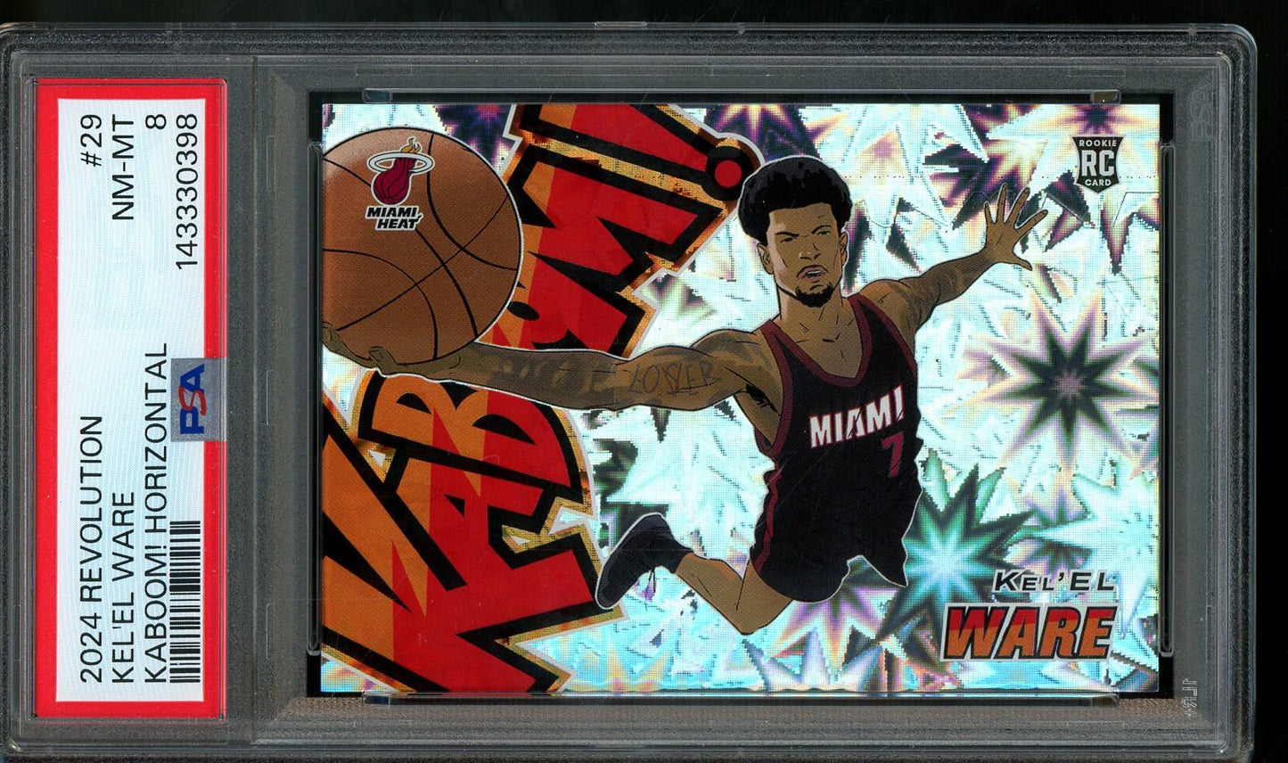 2024 Panini Revolution Kel'el Ware Rookie Kaboom Horizontal PSA 8 Heat - Trading Card Market