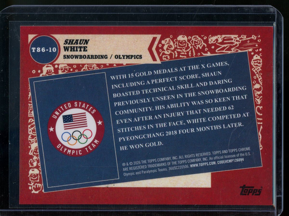 2026 Topps Chrome Shaun White Olympic Red Refractor /5 - Trading Card Market