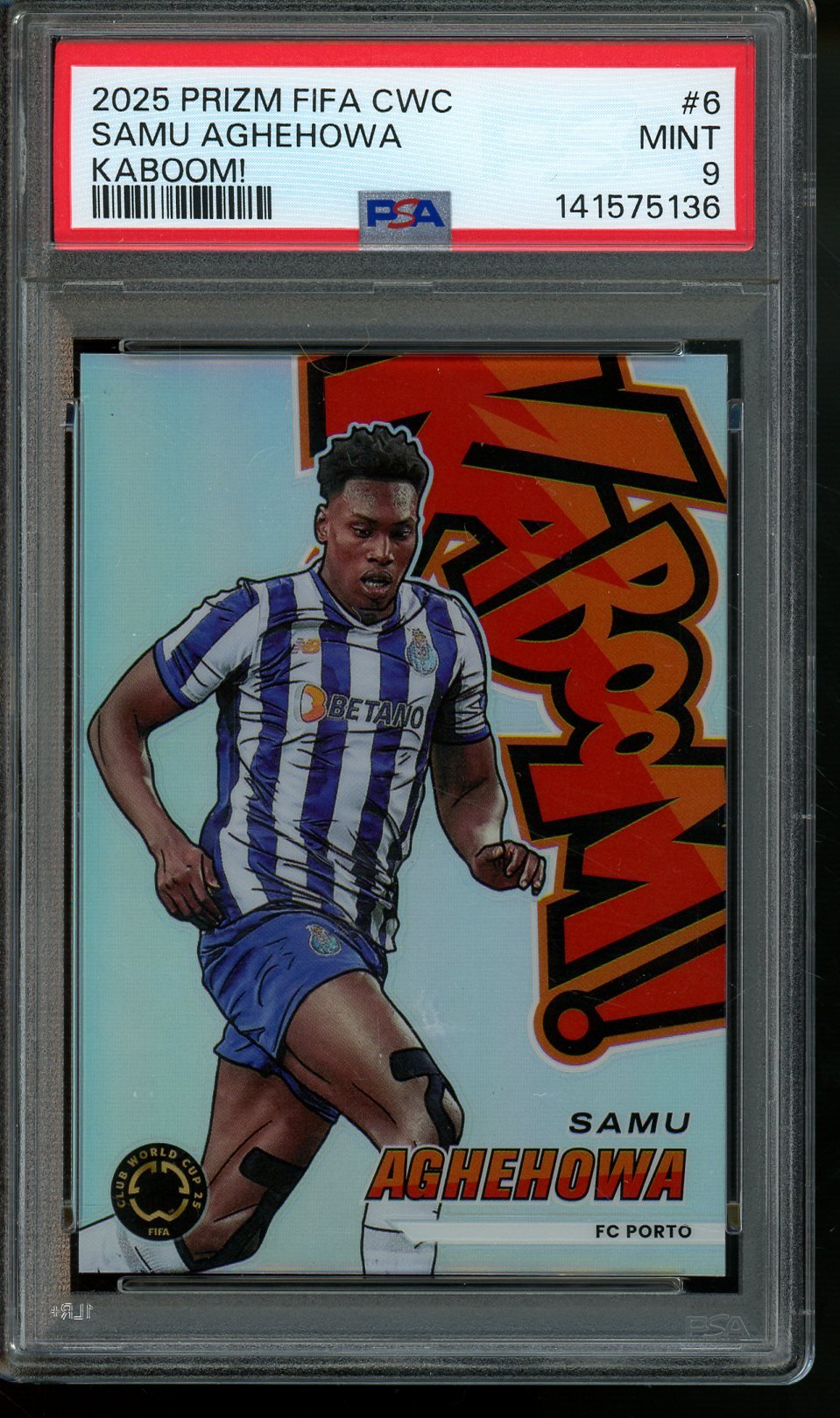 2025 Panini Prizm World Cup Samu Aghehowa Kaboom Case Hit PSA 9 FC Porto - Trading Card Market