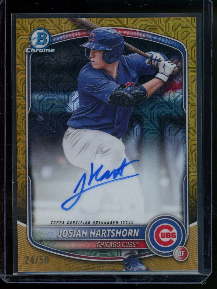 2025 Bowman Chrome Josiah Hartshorn Gold Mojo Autograph /50 Cubs - Trading Card Market