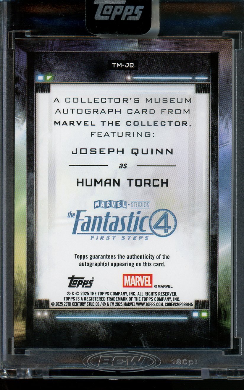 2025 Topps Marvel Joseph Quinn / Human Torch Autograph Refractor /100 - Trading Card Market