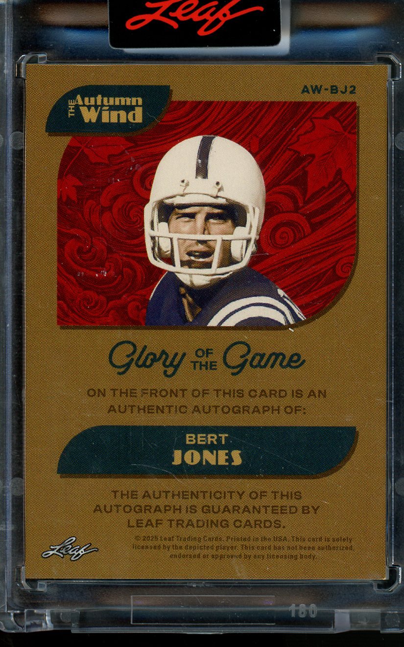 2025 Leaf Glory of the Game Bert Jones Autumn Wind Autograph /6 Colts / Rams - Trading Card Market