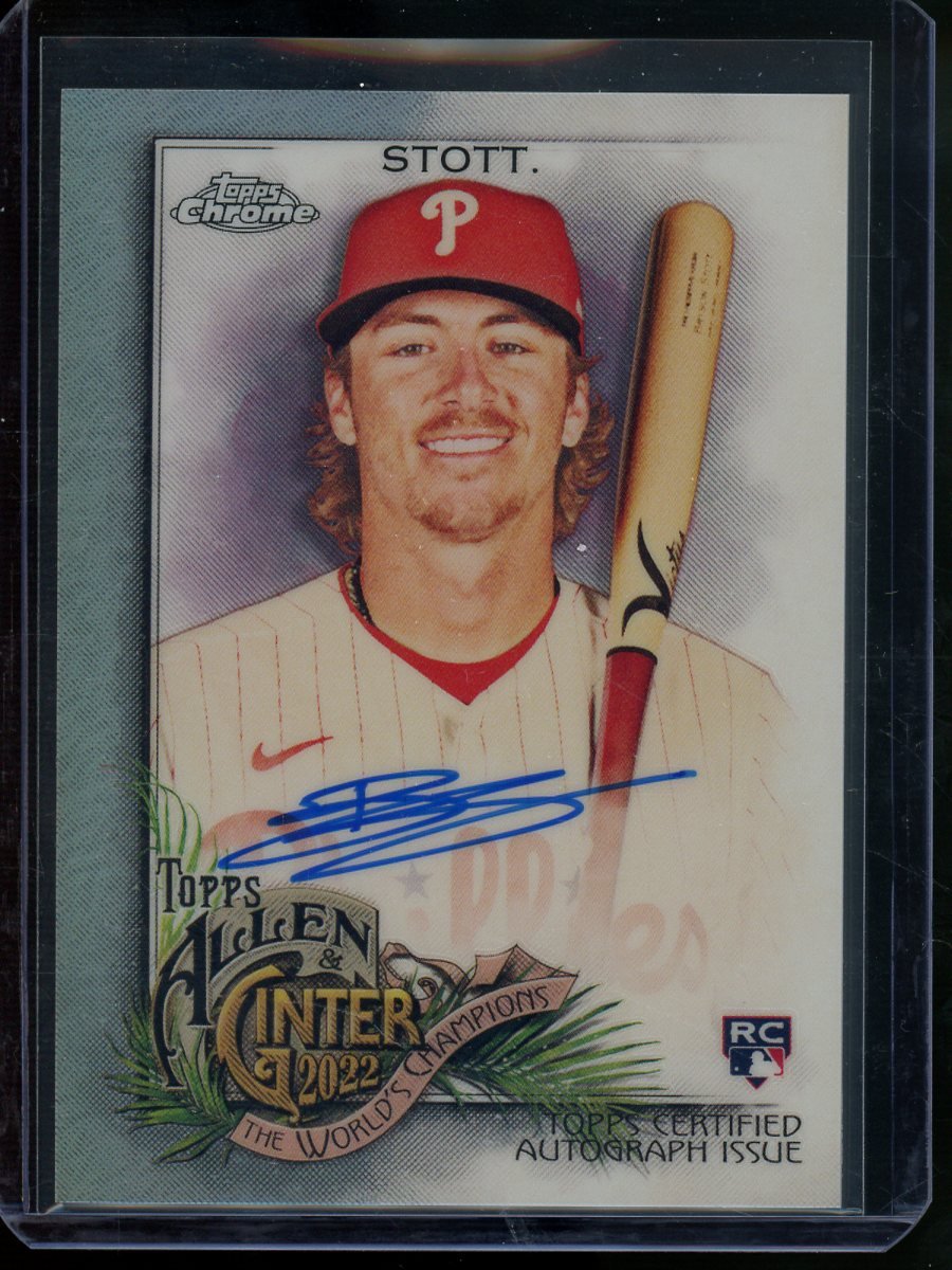 2022 Topps Allen & Ginter Chrome Bryson Stott Refractor Rookie Autograph Phillies - Trading Card Market