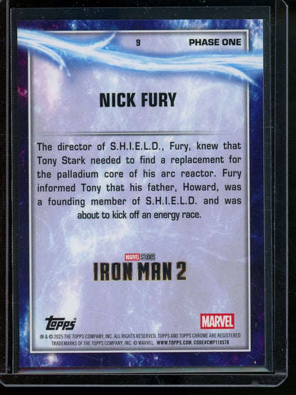 2025 Topps Chrome Marvel Nick Fury Orange Refractor /25 Iron Man 2 - Trading Card Market