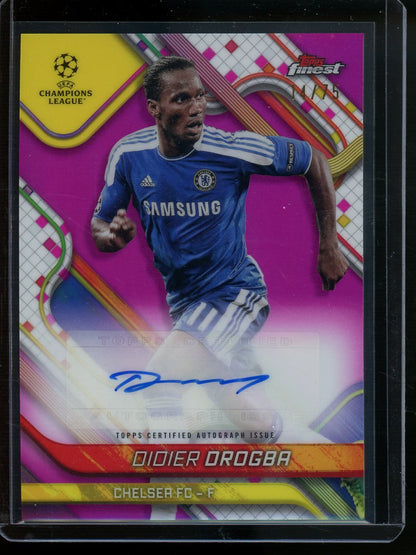 2025 Topps Finest Didier Drogba Autograph /75 Chelsea FC - Trading Card Market