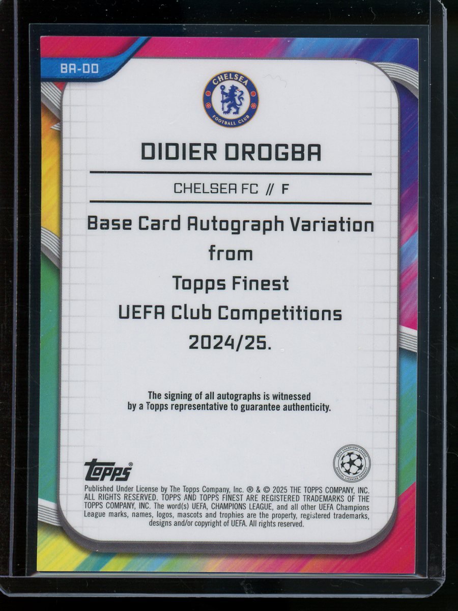 2025 Topps Finest Didier Drogba Autograph /75 Chelsea FC - Trading Card Market