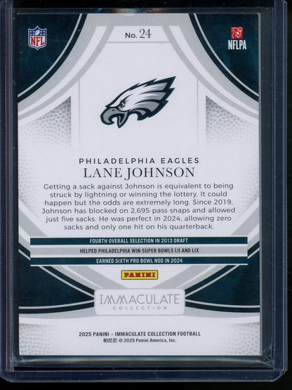 2025 Panini Immaculate Lane Johnson /26 Eagles - Trading Card Market