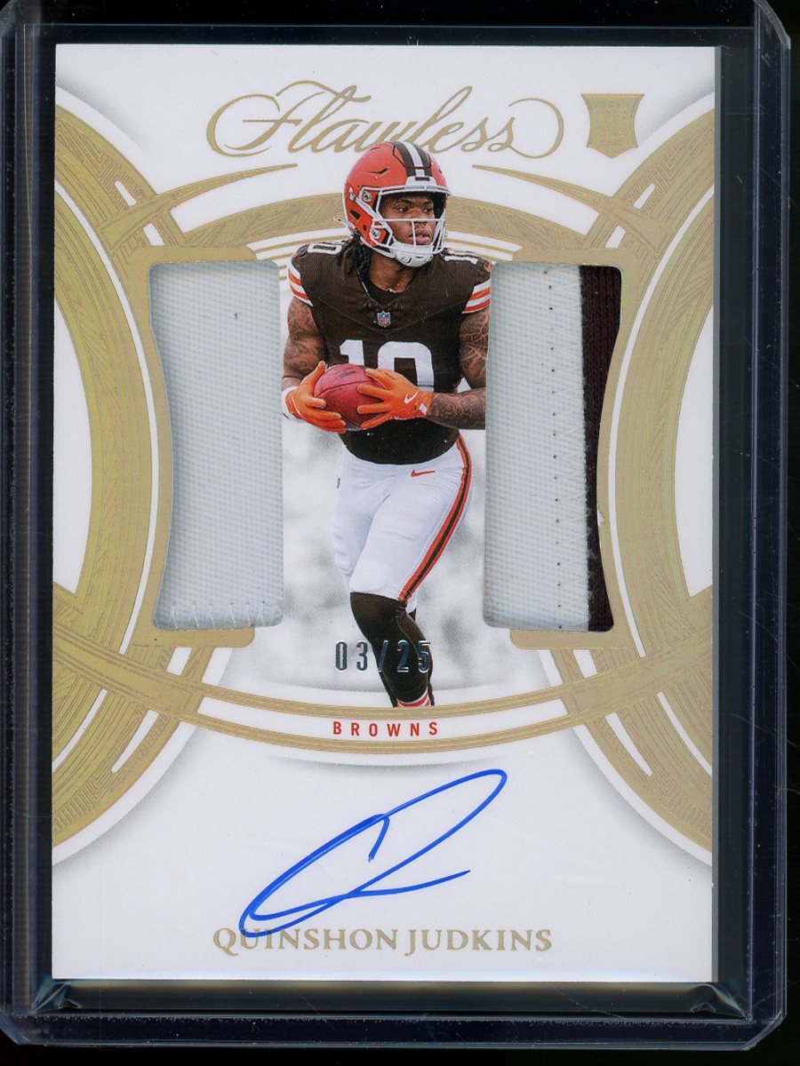 2025 Panini Flawless Quinshon Judkins Honored Ink Rookie Patch Autograph /25 Browns - Trading Card Market