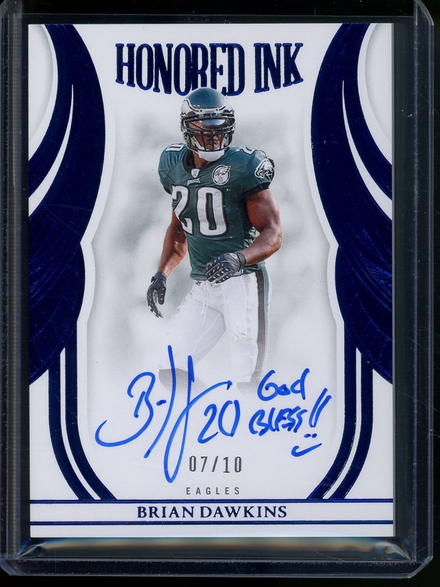 2025 Panini Flawless Brian Dawkins Honored Ink Blue /10 Inscription Eagles - Trading Card Market
