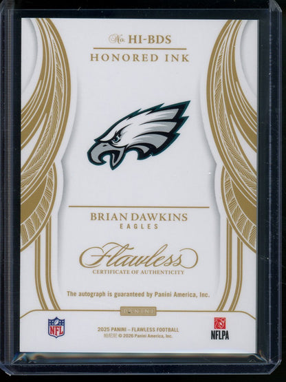 2025 Panini Flawless Brian Dawkins Honored Ink Blue /10 Inscription Eagles - Trading Card Market