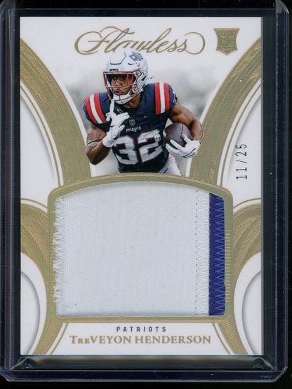 2025 Panini Flawless TreVeyon Henderson Rookie Patches /25 Patriots - Trading Card Market
