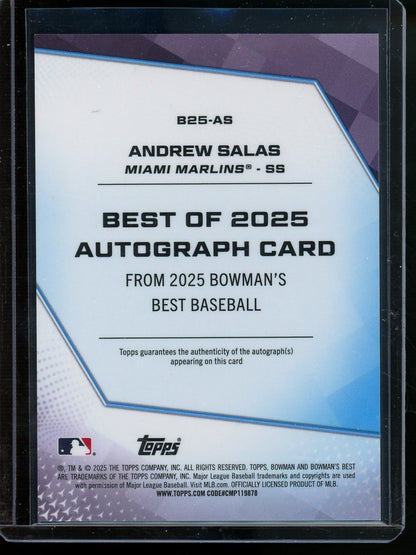 2025 Bowmans Best Andrew Salas Autograph Marlins - Trading Card Market