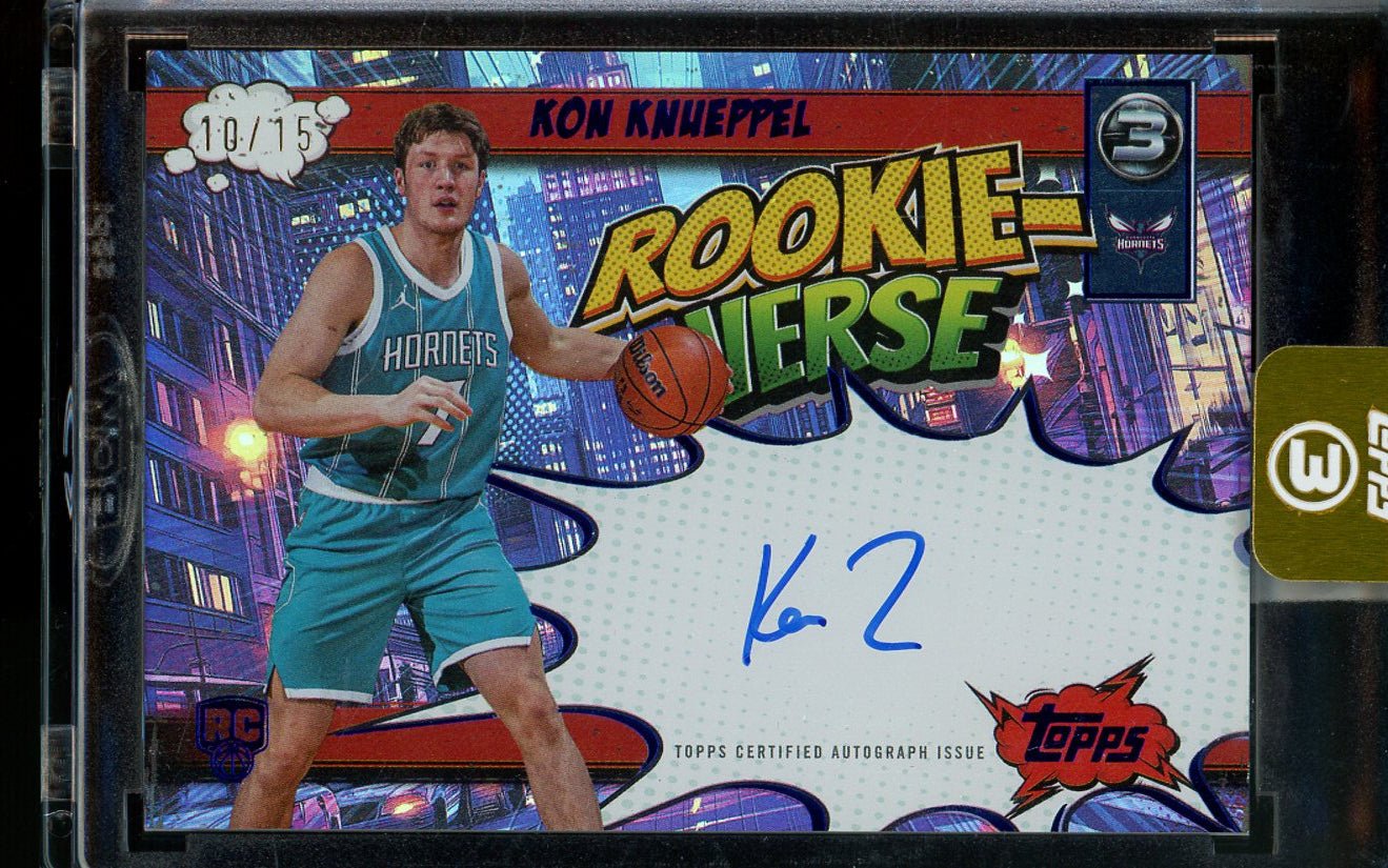 2026 Topps 3 Kon Knueppel Rookie - Verse Autograph /15 Charlotte Hornets - Trading Card Market