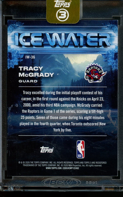 2026 Topps 3 Tracy McGrady Ice Water /25 Raptors - Trading Card Market