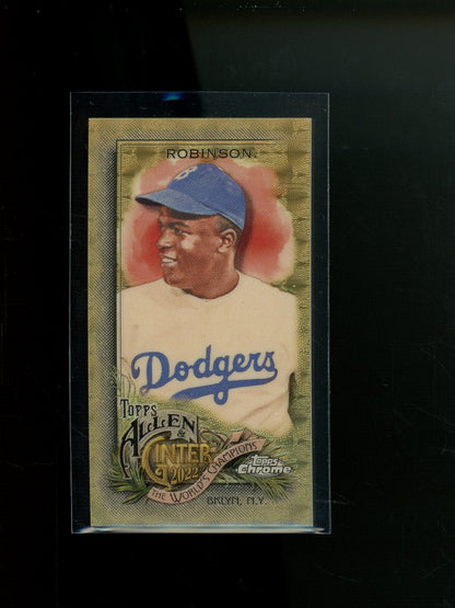2022 Topps Allen and Ginter Jackie Robinson Mini Gold Vinyl 1/1 Dodgers - Trading Card Market