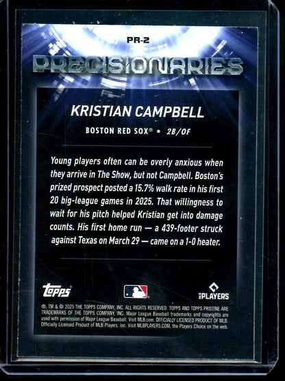 2025 Topps Pristine Krisitan Campbell Rookie Precisionaries Blue /75 Red Sox - Trading Card Market