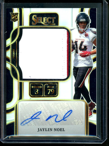 2025 Panini Select Jaylin Noel Prime Selection Patch Autograph /199 Texans - Trading Card Market
