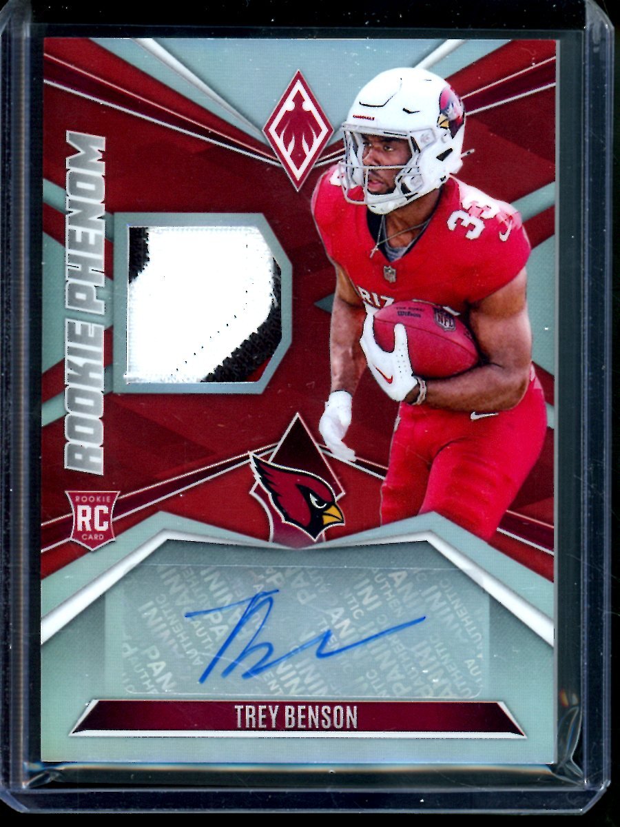 2024 Panini Phoenix Trey Benson Rookie Phenom Patch Autograph /99 Cardinals - Trading Card Market