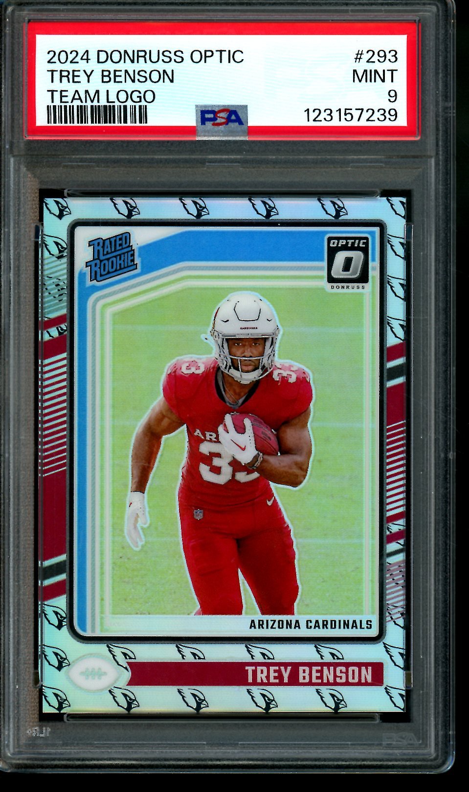 2024 Panini Optic Trey Benson Rated Rookie Team Logo /32 PSA 9 Cardinals - Trading Card Market