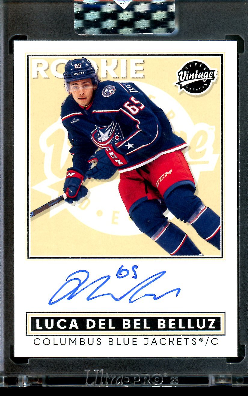 2025 Upper Deck Vintage Luca Del Bel Belluz Rookie Autograph Blue Jackets - Trading Card Market