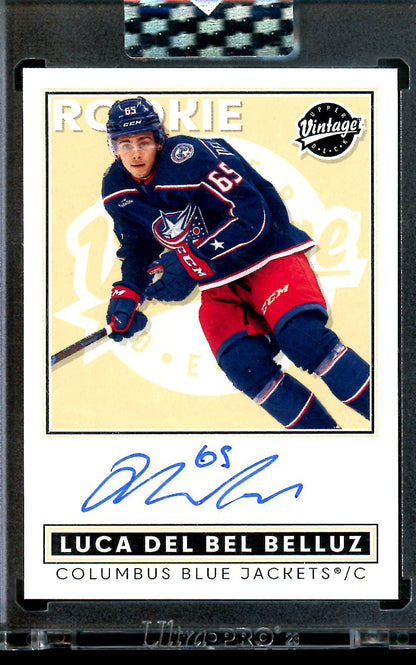 2025 Upper Deck Vintage Luca Del Bel Belluz Rookie Autograph Blue Jackets - Trading Card Market