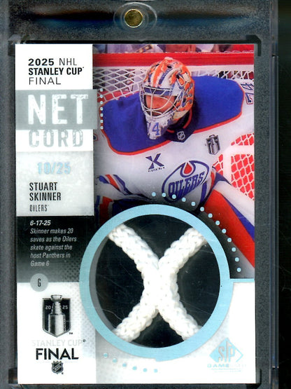 2025 Upper Deck SP Game Used Stuart Skinner Net Cord Stanley Cup Final /25 Oilers - Trading Card Market