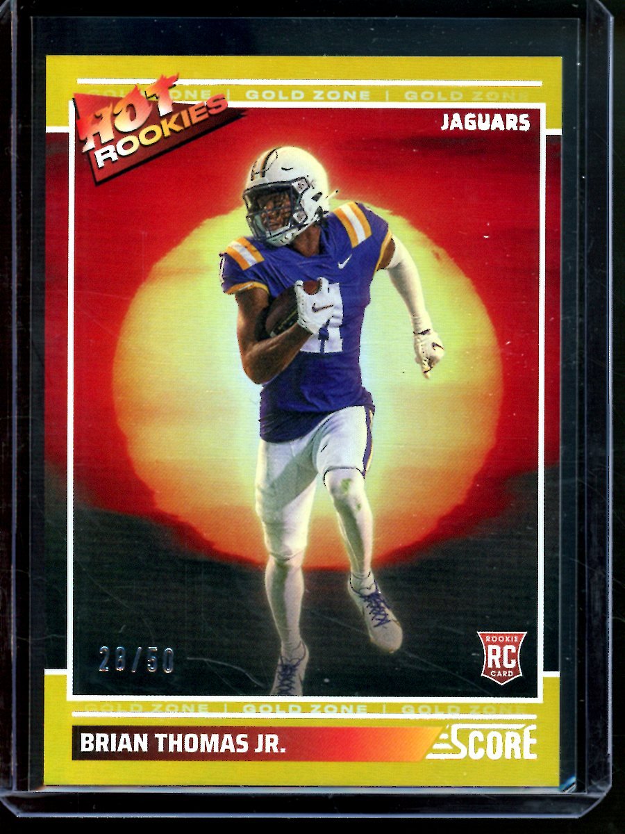 2024 Panini Score Brian Thomas Jr. Hot Rookies /50 Gold Zone Jaguars - Trading Card Market