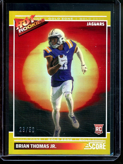 2024 Panini Score Brian Thomas Jr. Hot Rookies /50 Gold Zone Jaguars - Trading Card Market