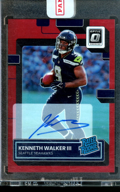 2022 Panini Optic Kenneth Walker III Red Rated Rookie Autograph /75 Seahawks / Chiefs - Trading Card Market