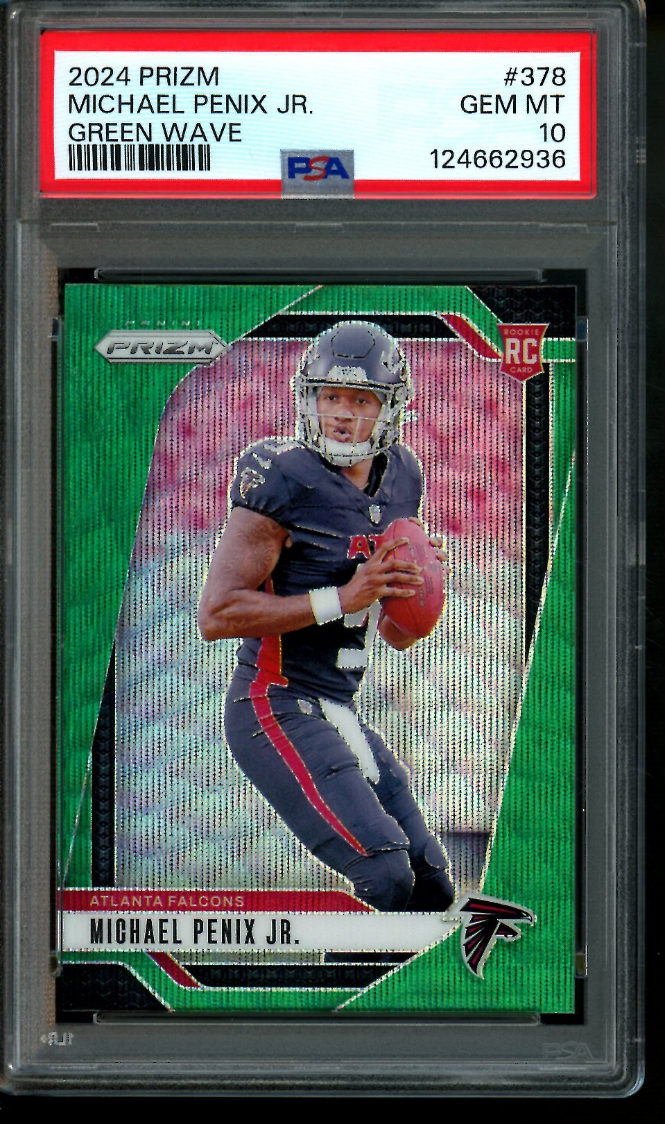 2024 Panini Prizm Michael Penix Jr Green Wave Rookie PSA 10 Falcons - Trading Card Market
