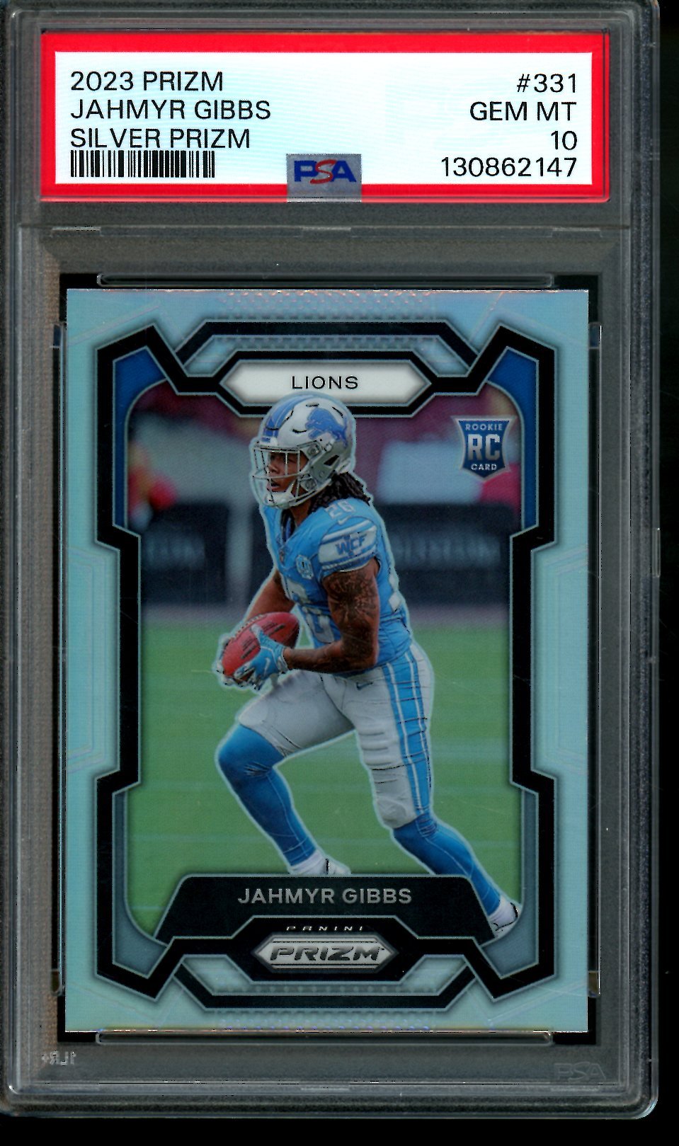2023 Panini Prizm Jahmyr Gibbs Silver Prizm Rookie PSA 10 Lions - Trading Card Market