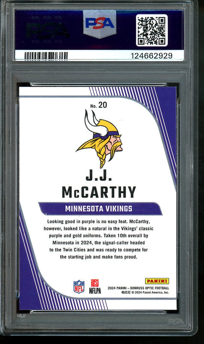 2024 Panini Optic JJ McCarthy Rookie Primary Colors PSA 10 Vikings - Trading Card Market
