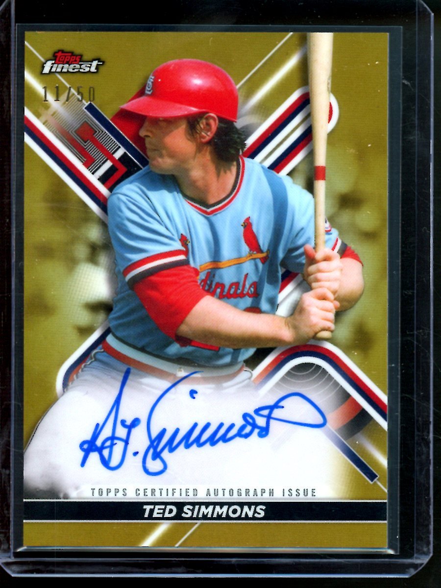 2022 Topps Finest Ted Simmons Gold Autograph /50 Cardinals - Trading Card Market