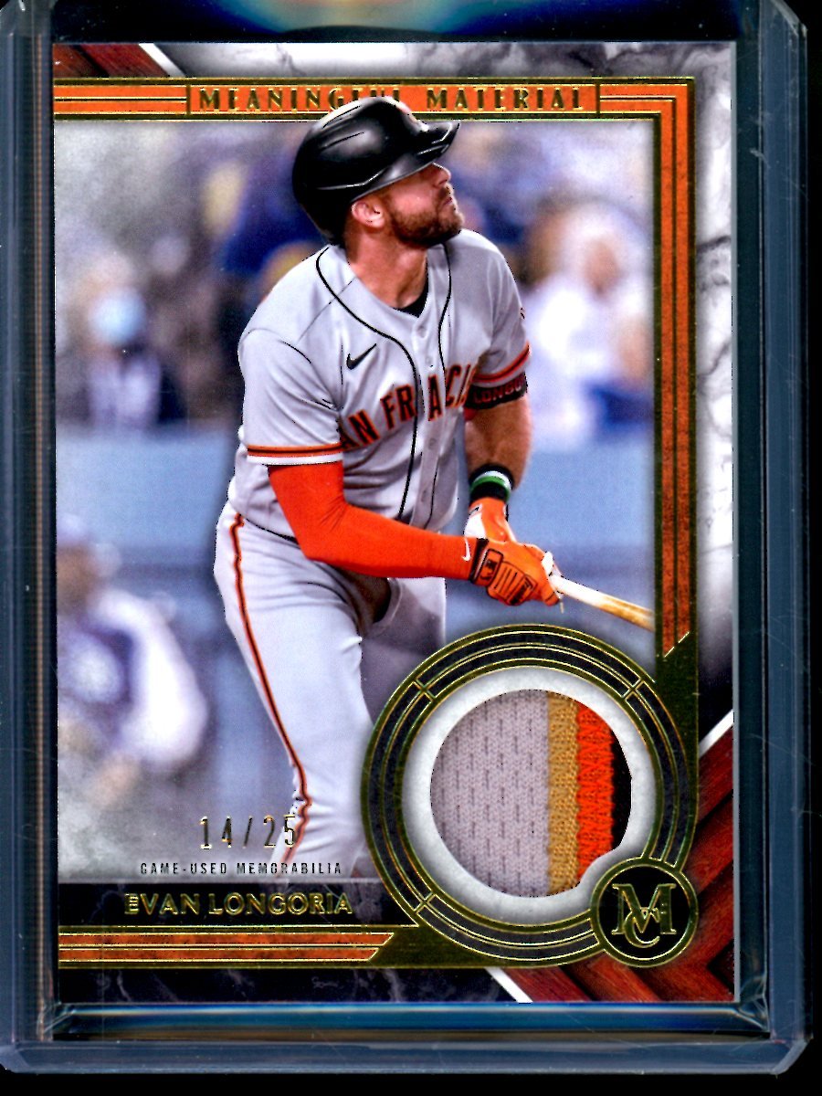 2022 Topps Museum Collection Evan Longoria Meaningful Material Relic Card /25 Giants - Trading Card Market