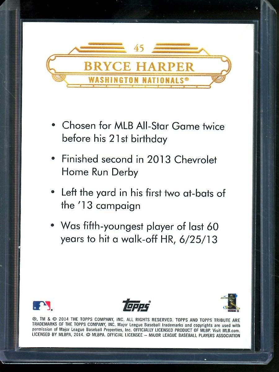 2014 Topps Tribute Bryce Harper Green /50 Phillies - Trading Card Market