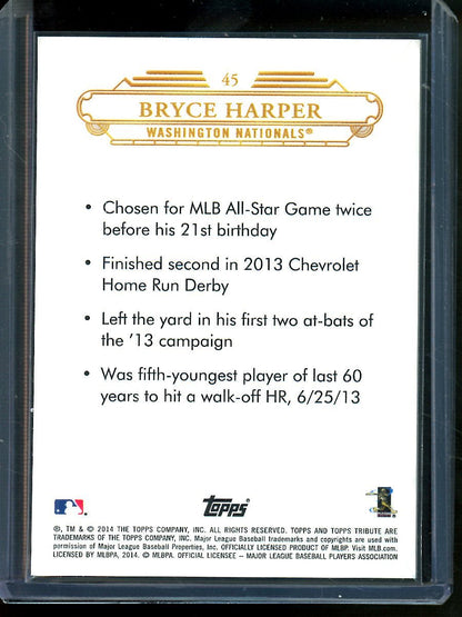 2014 Topps Tribute Bryce Harper Green /50 Phillies - Trading Card Market